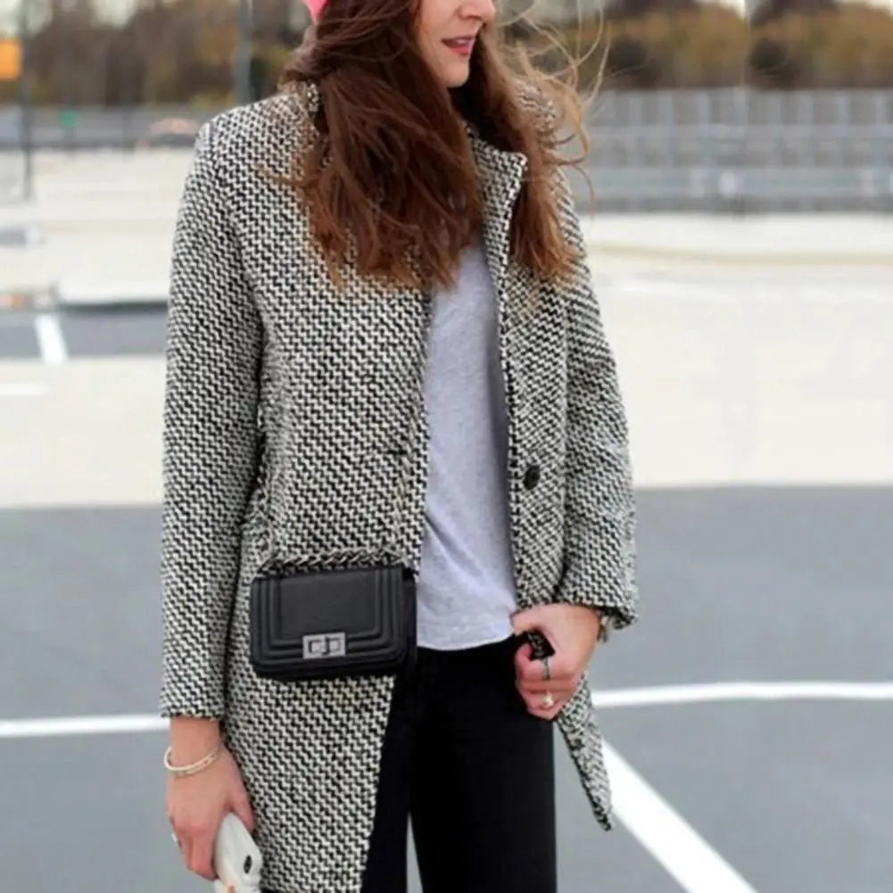 Claudia stylowy trencz w wzory