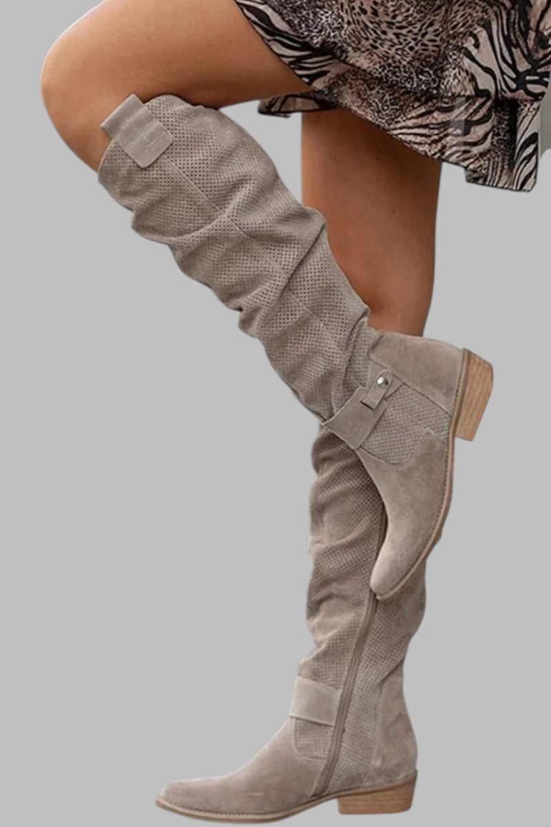 Barbara wysokie zamszowe buty