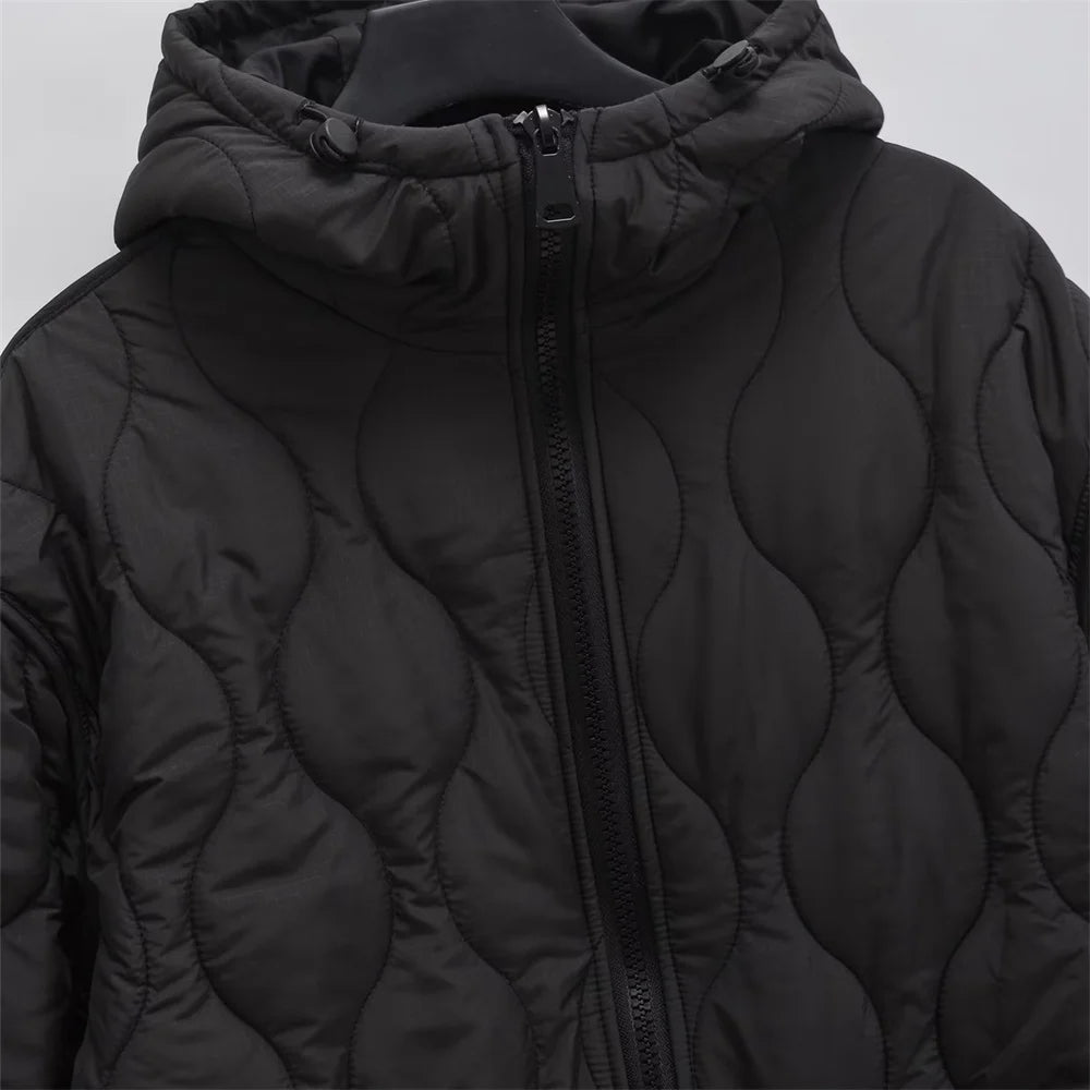 Autumn/Winter New Product Women's New Fashion and Casual Versatile Stand up Collar Hooded Jacket Cotton Coat