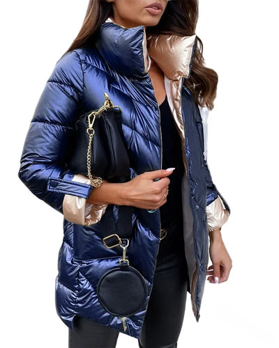 Winter Women's Cotton-Padded Jacket Smooth Extendable Sleeves Cross-Border Fashionable Comfortable Soft Material Coat
