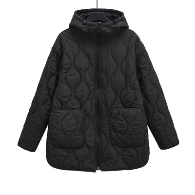 Autumn/Winter New Product Women's New Fashion and Casual Versatile Stand up Collar Hooded Jacket Cotton Coat