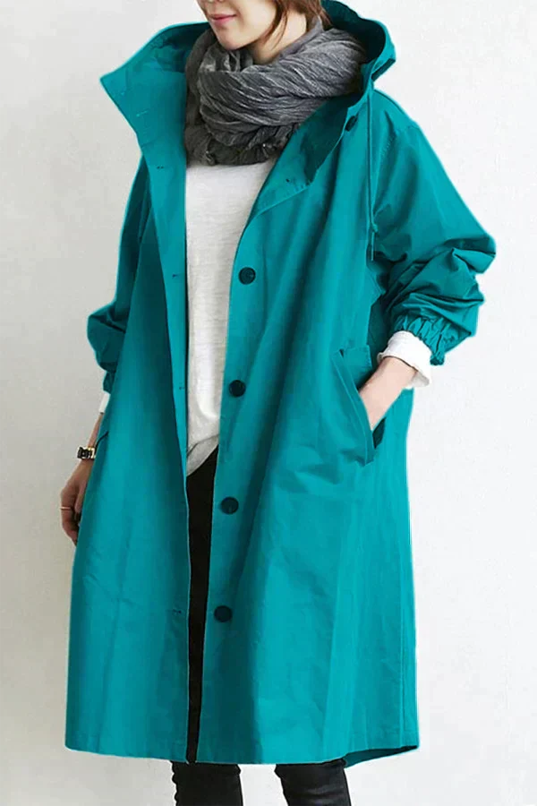 Juliet – długi trencz z kapturem w stylu oversize