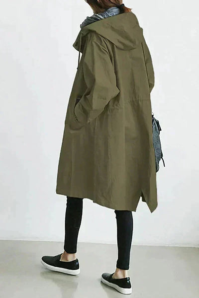 Juliet – długi trencz z kapturem w stylu oversize