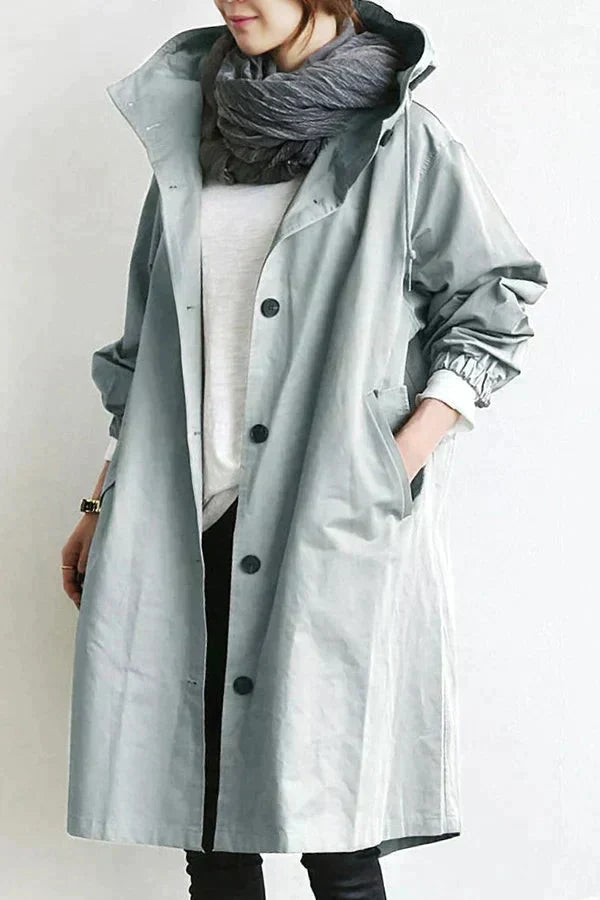 Juliet – długi trencz z kapturem w stylu oversize