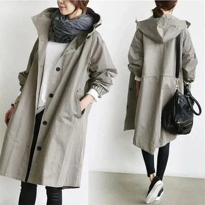 Juliet – długi trencz z kapturem w stylu oversize