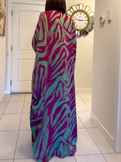 Lyra – sukienka maxi w zebry