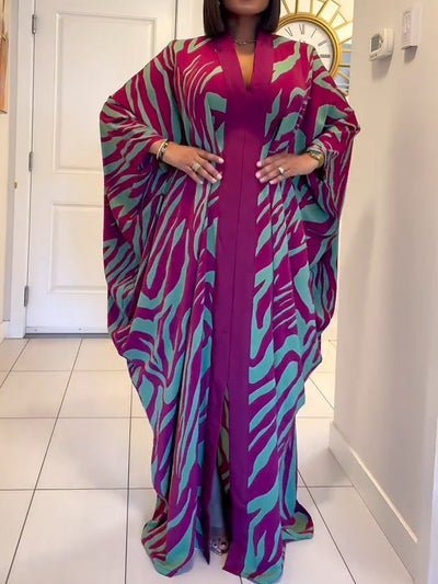 Lyra – sukienka maxi w zebry