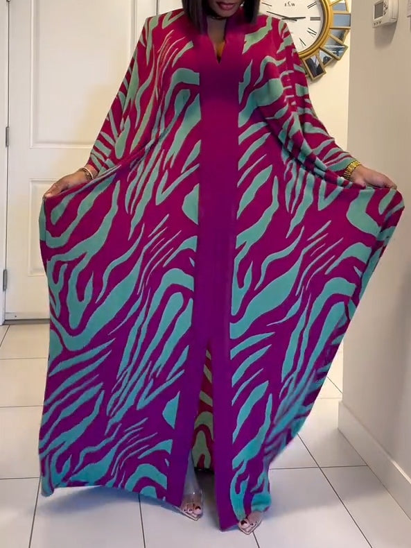 Lyra – sukienka maxi w zebry