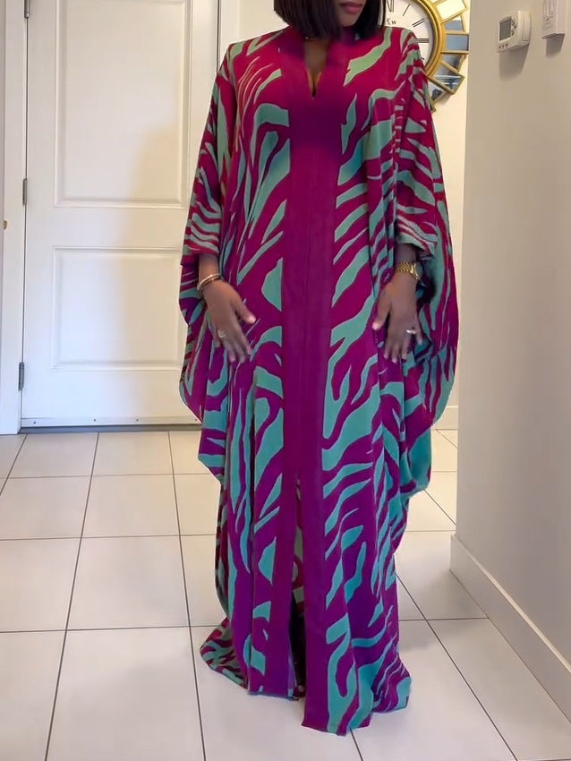 Lyra – sukienka maxi w zebry