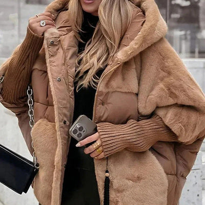 Dominika™ | Ciepła Kurtka Puchowa z Kapturem